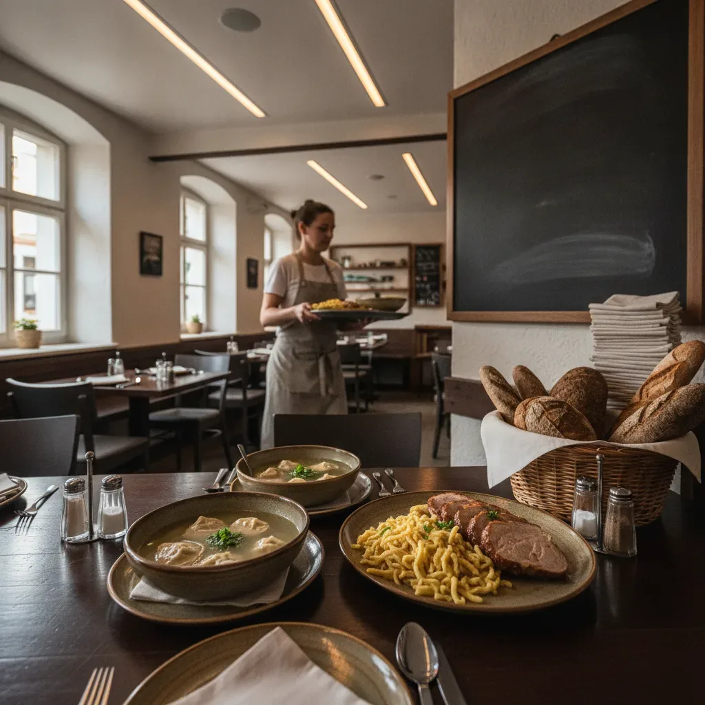 Schwäbisches Restaurant Gaststube in Remshalden mit servierten Speisen